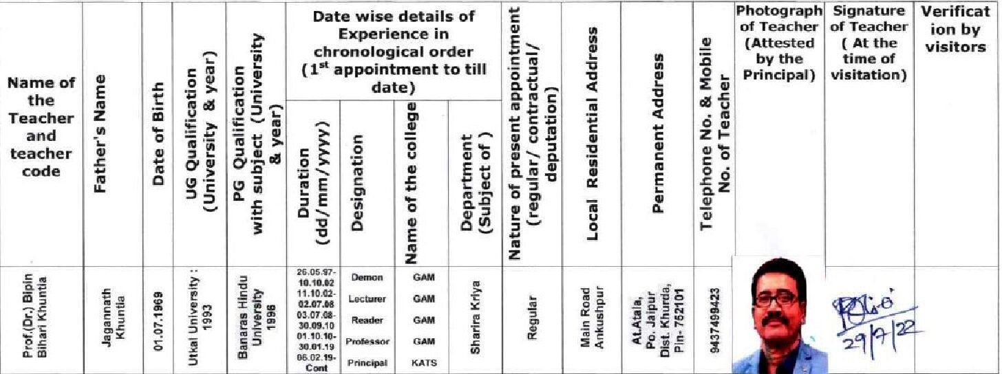 College events and academic activities